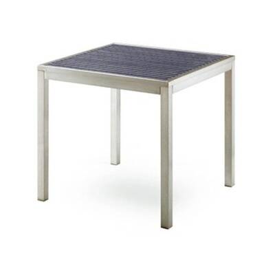 Table 80 x 80 grey base, tray grey or color teak