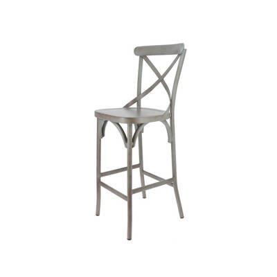 structure, assise et dos aluminium finition vintage gris ou rouge
-En Stock