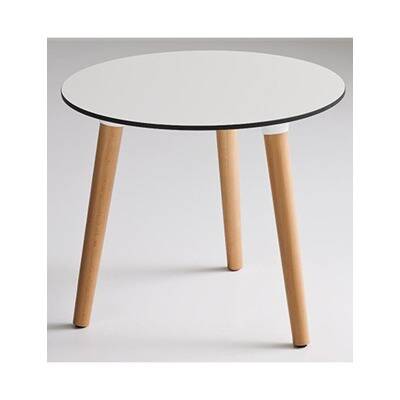 Table Ø60 3 pieds bois
Plateau compact blanc, noir ou gris.