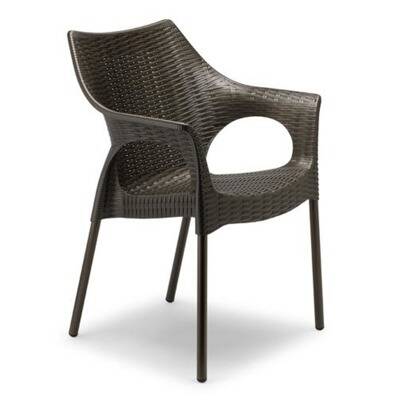 Fauteuil pour hôtel Jamini tressé