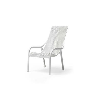 Fauteuil lounge monobloc. 
Polypropylène fiberglass traité anti-UV et coloré dans la masse. Empilable. Effet mat. Avec patins anti-dérapants et pinces pour accrocher la serviette de plage. Résine recyclable.
Existe en blanc, anthracite, taupe, moutarde, corail ou vert d'eau