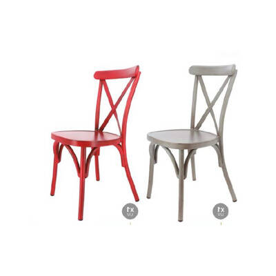 structure, assise et dos aluminium finition vintage, gris ou rouge
-En Stock